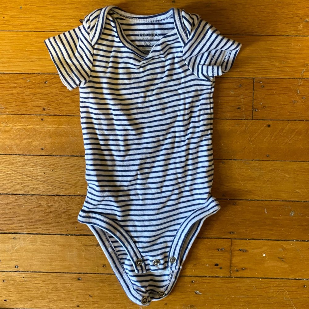 2 for $10 or 3 for $12- Carter's Black and White Striped Bodysuit